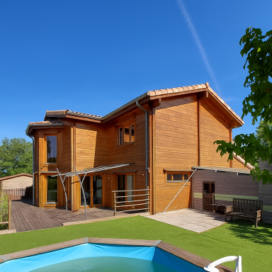 Maison en Bois pin de Finlande marque Honka